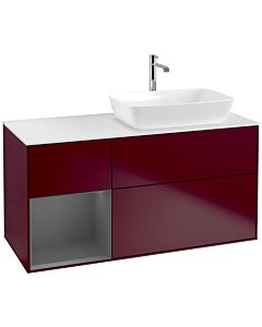 Villeroy und Boch Finion Villeroy und Boch Finion F801GKHB 120cm, cover plate white matt, shelves anthracite matt lacquer, Peony Matt