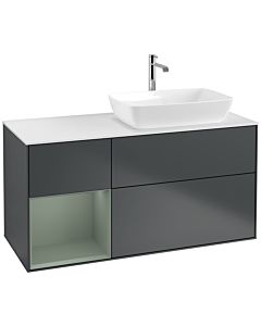 Villeroy und Boch Finion Villeroy und Boch Finion F801GMHG 120cm, cover plate white matt, shelves olive matt lacquer, midnight Blue Matt Lacquer