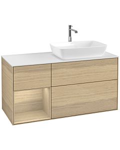 Villeroy und Boch Finion Villeroy und Boch Finion F801PCPC 120cm, cover plate white matt, shelves Oak Veneer , Oak Veneer