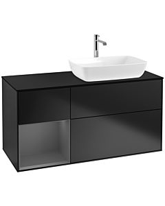 Villeroy und Boch Finion Villeroy und Boch Finion F802GKPD 120cm, cover plate black matt, shelves anthracite matt lacquer, black matt lacquer
