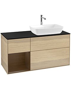 Villeroy und Boch Finion Villeroy und Boch Finion F802GNPC 120cm, cover plate black matt, shelves Walnut Veneer , Oak Veneer