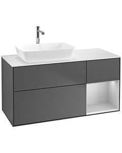 Villeroy und Boch Finion Villeroy und Boch Finion F811GJGK 120cm, cover plate white matt, shelves light gray matt lacquer, anthracite matt