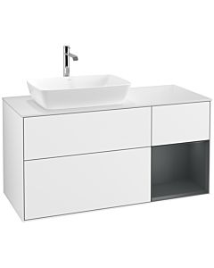 Villeroy und Boch Finion Villeroy und Boch Finion F811HGGF 120cm, cover plate white matt, shelves midnight matt lacquer, glossy white lacquer