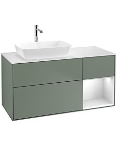 Villeroy und Boch Finion Villeroy und Boch Finion F811MTGM 120cm, cover plate white matt, shelves white matt lacquer, Olive Matt Lacquer