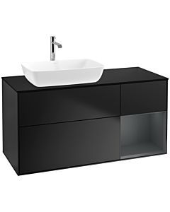 Villeroy und Boch Finion Villeroy und Boch Finion F812HGPD 120cm, cover plate black matt, shelves midnight matt lacquer, black matt lacquer