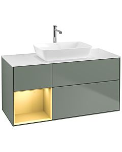 Villeroy und Boch Finion Villeroy und Boch Finion F821HFGM 120cm, cover plate white matt, shelves gold matt lacquer, Olive Matt Lacquer