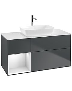 Villeroy und Boch Finion Villeroy und Boch Finion F821MTHG 120cm, cover plate white matt, shelves white matt lacquer, midnight Blue Matt Lacquer