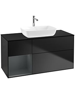 Villeroy und Boch Finion Villeroy und Boch Finion F822HGPD 120cm, cover plate black matt, shelves midnight matt lacquer, black matt lacquer
