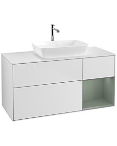 Villeroy und Boch Finion Villeroy und Boch Finion F831GMMT 120cm, cover plate white matt, shelves olive matt lacquer, white matt lacquer