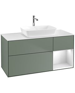 Villeroy und Boch Finion Villeroy und Boch Finion F831MTGM 120cm, cover plate white matt, shelves white matt lacquer, Olive Matt Lacquer