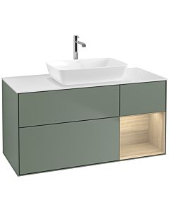 Villeroy und Boch Finion Villeroy und Boch Finion F831PCGM 120cm, cover plate white matt, shelves Oak Veneer , Olive Matt Lacquer