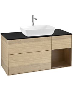 Villeroy und Boch Finion Villeroy und Boch F832GNPC 120cm, couvercle noir mat, étagères Walnut Veneer , Oak Veneer