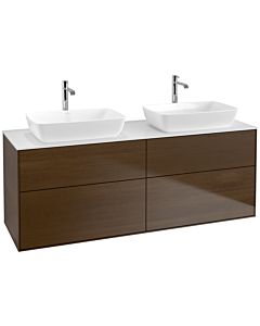 Villeroy und Boch Finion Villeroy und Boch F84100GN 160x60.3cm, plaque de finition blanc mat, placage noyer