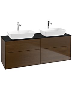 Villeroy und Boch Finion Villeroy und Boch Finion F84200GN 160x60.3cm, cover plate black matt, walnut veneer