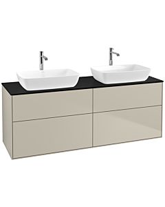 Villeroy und Boch Finion Villeroy und Boch F84200HH 160x60.3cm, plaque de finition noir mat, Sand Matt Lacquer
