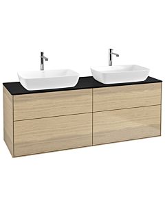 Villeroy und Boch Finion Villeroy und Boch F84200PC 160x60,3cm, plaque de finition noir mat, Oak Veneer