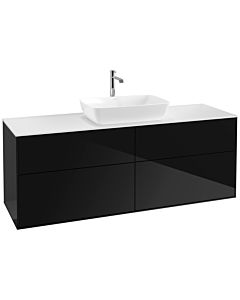 Villeroy und Boch Finion Villeroy und Boch F85100PH 160x60.3cm, plaque de finition blanc mat, Glossy Black Lacquer