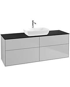 Villeroy und Boch Finion Villeroy und Boch F85200GJ 160x60,3cm, plaque de finition noir mat, gris clair mat