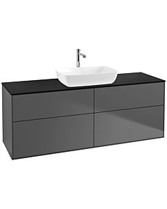 Villeroy und Boch Finion Villeroy und Boch F85200GK 160x60,3cm, plaque de finition noir mat, anthracite mat