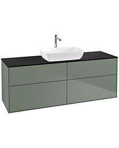 Villeroy und Boch Finion Villeroy und Boch F85200GM 160x60,3cm, plaque de finition noir mat, Olive Matt Lacquer