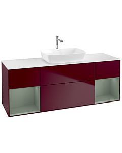 Villeroy und Boch Finion Villeroy und Boch Finion F861GMHB 160cm, cover plate white matt, shelves olive matt lacquer, Peony Matt