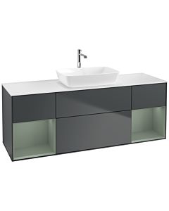 Villeroy und Boch Finion Villeroy und Boch Finion F861GMHG 160cm, cover plate white matt, shelves olive matt lacquer, midnight Blue Matt Lacquer