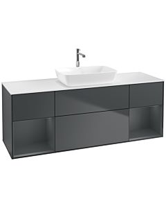 Villeroy und Boch Finion Villeroy und Boch Finion F861HGHG 160cm, cover plate white matt, shelves Midnight matt lacquer, Midnight Blue Matt Lacquer