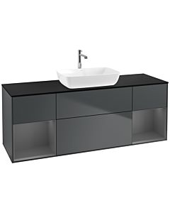 Villeroy und Boch Finion Villeroy und Boch Finion F862GKHG 160cm, cover plate black matt, shelves anthracite matt lacquer, midnight Blue Matt Lacquer