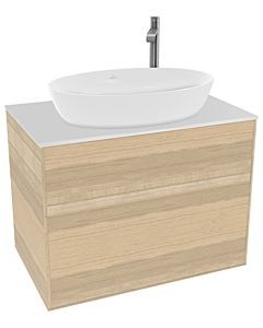Villeroy und Boch Finion Waschtischunterschrank F87100PC 80x60,3cm, Abdeckplatte white matt, Oak Veneer