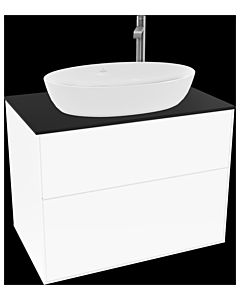Villeroy und Boch Finion Waschtischunterschrank F87200MT 80x60,3cm, Abdeckplatte black matt, White matt lacquer
