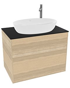 Villeroy und Boch Finion Waschtischunterschrank F87200PC 80x60,3cm, Abdeckplatte black matt, Oak Veneer