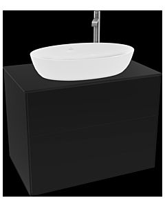 Villeroy und Boch Finion Villeroy und Boch F87200PD 80x60.3cm, plaque de recouvrement noir mat, laqué noir mat