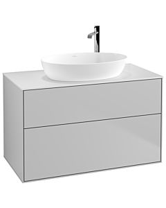 Villeroy und Boch Finion Waschtischunterschrank F88100GJ 100x60,3cm, Abdeckplatte white matt, Light grey matt