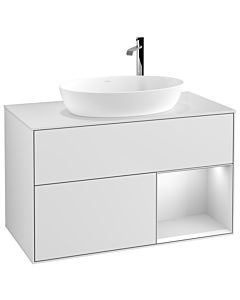 Villeroy und Boch Finion Villeroy und Boch Finion F901MTMT 100cm, cover plate white matt, shelves white matt lacquer, white matt lacquer