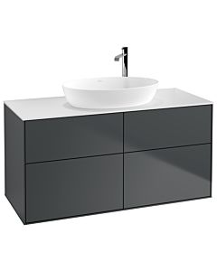 Villeroy und Boch Finion F91100HG 120x60,3cm, plaque de recouvrement blanc mat, Midnight Blue Matt Lacquer