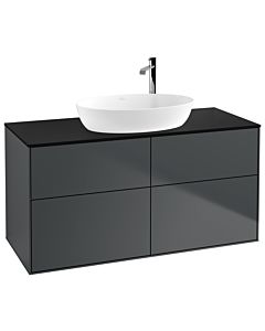 Villeroy und Boch Finion F91200HG 120x60.3cm, plaque de recouvrement noir mat, Midnight Blue Matt Lacquer