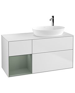 Villeroy und Boch Finion Villeroy und Boch Finion F921GMMT 120cm, cover plate white matt, shelves olive matt lacquer, white matt lacquer