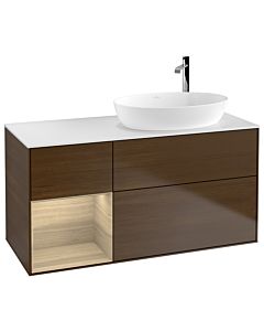 Villeroy und Boch Finion Villeroy und Boch Finion F921PCGN 120cm, cover plate white matt, shelves Oak Veneer , Oak Veneer veneer