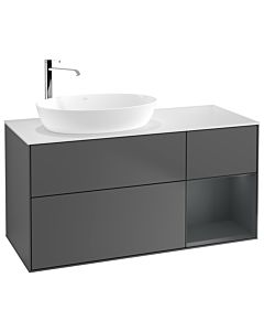 Villeroy und Boch Finion Villeroy und Boch Finion F931HGGK 120cm, cover plate white matt, shelves midnight matt lacquer, anthracite matt