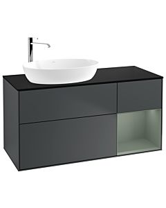Villeroy und Boch Finion Villeroy und Boch Finion F932GMHG 120cm, cover plate black matt, shelves olive matt lacquer, midnight Blue Matt Lacquer