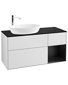 Villeroy und Boch Finion Villeroy und Boch Finion F932PDMT 120cm, cover plate black matt, shelves black matt lacquer, white matt lacquer