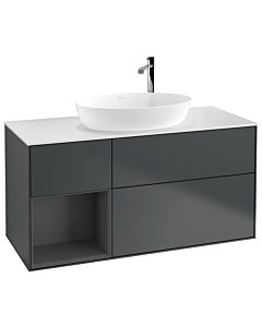Villeroy und Boch Finion Villeroy und Boch Finion F941GKHG 120cm, cover plate white matt, shelves anthracite matt lacquer, midnight Blue Matt Lacquer