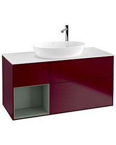 Villeroy und Boch Finion Villeroy und Boch Finion F941GMHB 120cm, cover plate white matt, shelves olive matt lacquer, Peony Matt