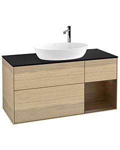 Villeroy und Boch Finion Villeroy und Boch Finion F952GNPC 120cm, cover plate black matt, shelves Walnut Veneer , Oak Veneer