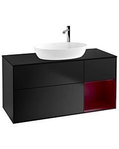 Villeroy und Boch Finion Villeroy und Boch Finion F952HBPD 120cm, cover plate black matt, shelves Peony matt lacquer, black matt lacquer