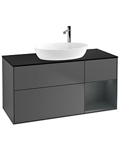 Villeroy und Boch Finion Villeroy und Boch Finion F952HGGK 120cm, cover plate black matt, shelves midnight matt lacquer, anthracite matt