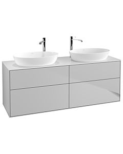 Villeroy und Boch Finion Villeroy und Boch F96100GJ 160x60,3cm, plaque de recouvrement blanc mat, gris clair mat