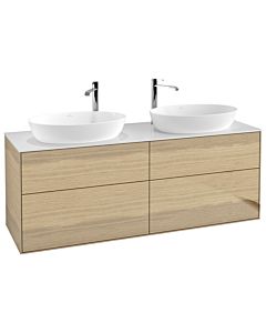 Villeroy und Boch Finion F96100PC 160x60.3cm, plaque de recouvrement blanc mat, Oak Veneer