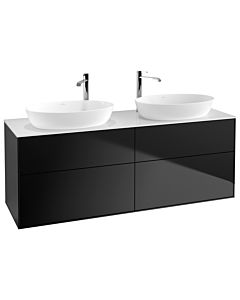 Villeroy und Boch Finion Villeroy und Boch F96100PD 160x60.3cm, plaque de finition blanc mat, laqué noir mat