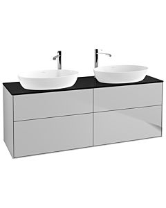 Villeroy und Boch Finion Waschtischunterschrank F96200GJ 160x60,3cm, Abdeckplatte black matt, Light grey matt